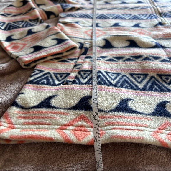 O'Neill Cream and Black Patterned Quarter Zip-Up women’s Small Hoodie Sweater - Picture 7 of 10